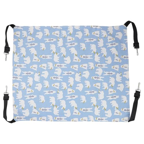 CLISPEED Hamaca Colgante para Gatos Pequeña en Lona Azul, Cama Nido Cómoda y Transpirable para Dormir y Descansar Mascotas en Jaulas o Ventanas