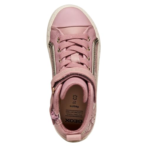 Geox J Kalispera Girl Basket, Rose Antique Platinu, 28 EU