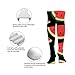 Girls & Women Fashion Chic Watermelon Fruit Pattern Cushion Crew Socks for Gym, Soccer, Skiing, Non Slip Knee Slipper Socks