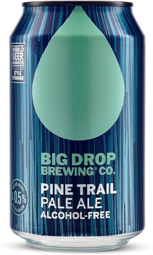 Big Drop Pine Trail Pale Ale - Naturally Brewed Alcohol Free Pale Ale with a Citrusy Bite - Vegetarian & Gluten Free (12 x 330ml Cans)