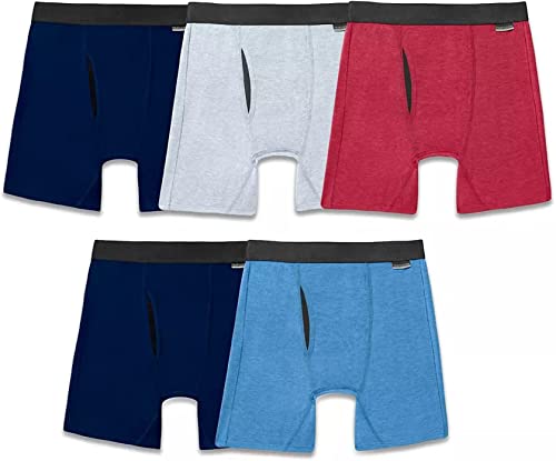 Men's Fruit of the Loom Essentials 5-Pack True Comfort Boxer Briefs