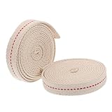 100 % pur coton : fabriquée à partir de coton, cette mèche de lampe à pétrole brûle plus régulièrement et dure plus longtemps, offrant un éclairage fiable pour vos besoins, mèche de remplacement pour lampes à huile de chambre, mèche plate en coton