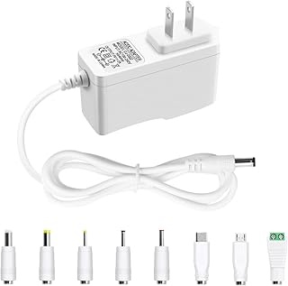 5V 2A Power Adapter 5V DC Power Supply 2000mA AC 100V-240V to DC 5Volt 1.5A 1A 1000mA Replacement Power Cord USB Type C for Security Camera Baby Monitor TV Box 5V 2812B LED Strip Light (White)