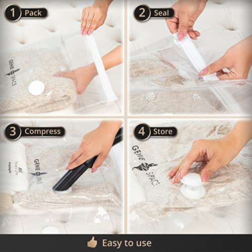 image for GENIE SPACE XL Vacuum Bags - Pack of 5, Extra Large | Jumbo Sized Spac