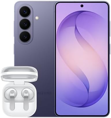 Samsung Galaxy S26 AI Phone, 50 MP Camera, 12 GB Memory, 512 GB Storage, 4300 mAh Battery, Galaxy AI, Cobalt Violet, 3 Year Samsung Extended Warranty (UK Version) with Buds4 in White