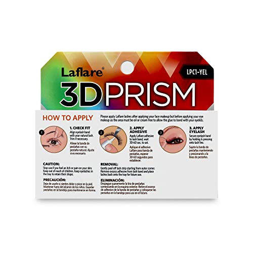 Laflare 3D Prism Color Lash, Silk, Clear Band, Fluffy Volume, Faux Mink Colored Eyelashes - 3 Packs Bundle Special (Lpc1X3, Orange) #TOP2