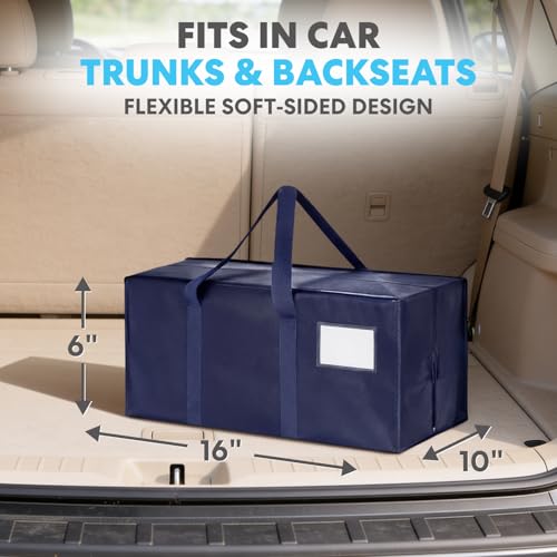 Image of Simpli-Magic Heavy Duty Moving Bags, 12 Pack, Extra Large Reusable Storage & Relocation Bags with Carry Handles & Zipper