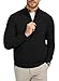 RQP Mens Quarter Zip Pullover Sweaters Business Long Sleeve Relaxed Fit Waffle Knit Texture Sweater,Black