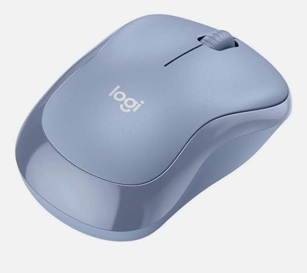 Logitech M240 Silent Bluetooth Mouse, Wireless, Compact, Portable, Smooth Tracking, 18-Month Battery, for Windows, macOS, ChromeOS, Compatible with PC, Mac, Laptop, Tablets - Blue/Gray (Renewed) - 1