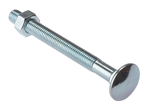 ForgeFix Carriage Bolts | M12 x 180mm | Zinc Plated | Bag 5