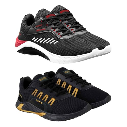 Image of BRUTON Casual Shoes, Walking Shoes, Training Shoes, Sneaker Shoes for Men (Set of 2 Pair)