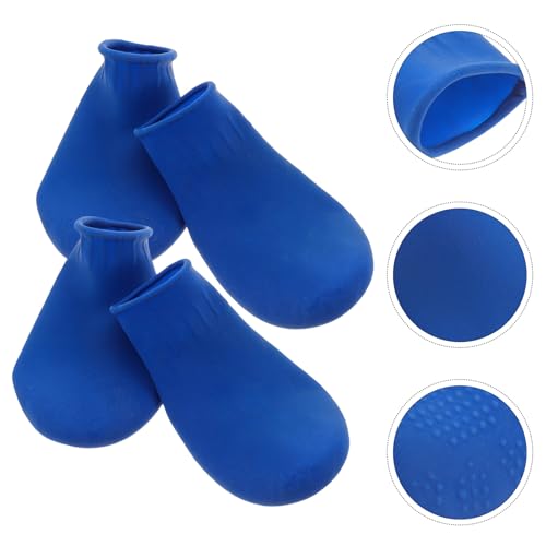 Hemobllo Dog Boots Waterproof Rain Shoes for Small Pets Non-Slip Pet Shoes Cover for Outdoor Walking Paw Protection from Stones and Wet Ground Easy on and Off Size S 4 Pack by Hemobllo - Used condition - Image 2