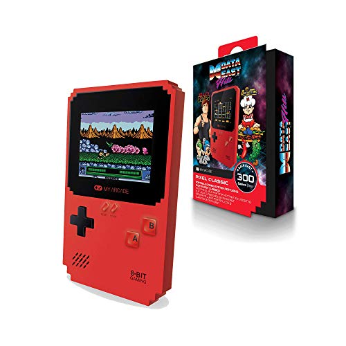 My Arcade Pixel Classic - Handheld Gaming System - 300 Retro Style Games Plus 8 Data East Classics - Lightweight Compact Size - Battery or Micro USB Powered - Full Color Display - Headphone Jack