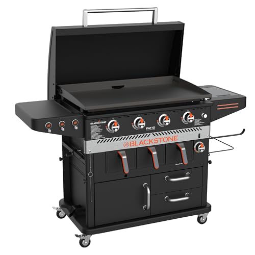 Blackstone 1923 Air Fryer Combo & Four Burners Stainless Steel Ga...