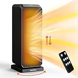 Space Heaters for Indoor Use RealPlus 1500W 4 Modes Electric Portable Heater with Thermostat, Tip-Ov
