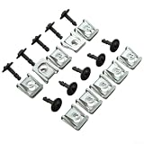 Sicheres Motorschutz-Montageset Clip mit Nägeln und Eisenblechen für A4 A5 für A6 A7 A8 Q3 Q5 RS5 Autos Schwarz Silber Set