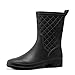 HISEA Womens Rain Boots, Lightweight Mid Calf Rubber Boots Waterproof Mid Height Garden Shoes EVA Outsole Women's Fashion Rain Footwear for Gardening Walking Dogs, botas para la lluvia de mujer