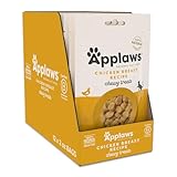 Picture of Applaws Natural Chewy Cat Treats, Grain-Free, High Protein, Limited Ingredients, No Artificial Additives or Fillers, Healthy & Nutritious Snack for Cats, Chicken (12 x 2.0oz Bags)
