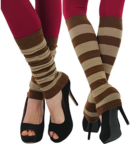 Image of ToBeInStyle Women's Long Over The Knee Leg Warmers Bright Thigh High