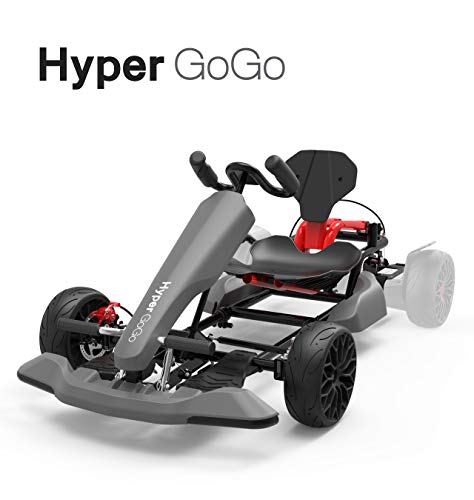 %14 OFF! HYPER GOGO GoKart Kit - Hoverboard Attachment - Compatible with All Hover Boards,Grey