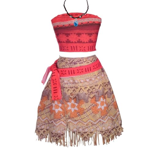 Lito Angels Girls Princess Costumes Adventure Outfit Halloween Dress Up Costume with Necklace Size 8-10