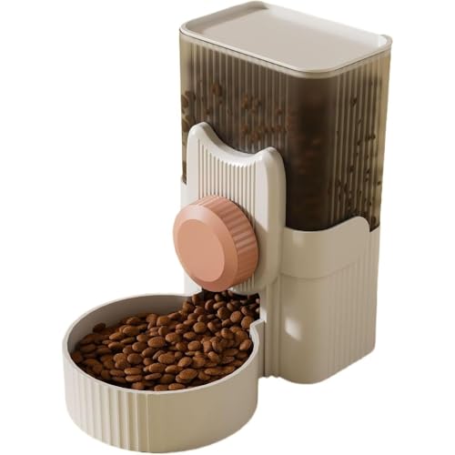 ペット自動給餌器エネルギーディィア大容量75°傾斜設計防湿保湿保存給餌器ケージボウル付き着脱ケージタイプ (C,22cm*20cm*15cm)