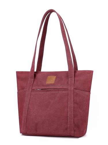 Image of Womens Shoulder Handbags Heavy Duty Canvas Work Tote Retro Bucket Bag