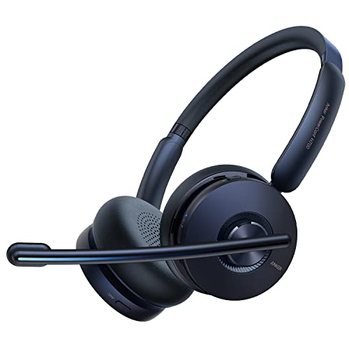 Anker PowerConf H700, Bluetooth Headset with Microphone, Active Noise Cancelling, Audio Recording and Meeting Transcription, AI-Enhanced Calls, Compatible with Conference Platforms, 24H Talk Time