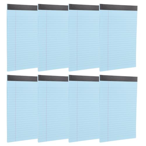 GARIOUANS 8個 リーガルパッド 冊 横罫入り 使いやすい便箋メモ帳 学生 オフィス向けプランナー 仕事整理に
