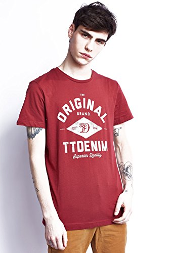 Tom Tailor New College Nos tee/312 10271800912 Camiseta, Azul Oscuro (Night Sky Blue), L para Hombre