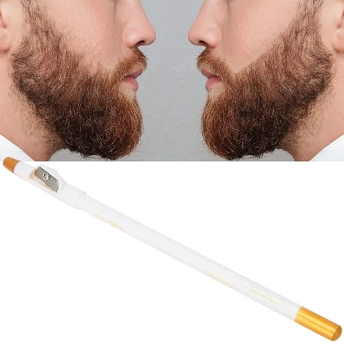 Friseurstift, Bartstiftfüller Haarschneide-Tracer Grooming Pencil Barber Supplies, Tracing Tool/Guide für Bart, Haaransatz, Spitzbart für Styling & Bartformung, verbessert das Gesichtshaar (Weiß)