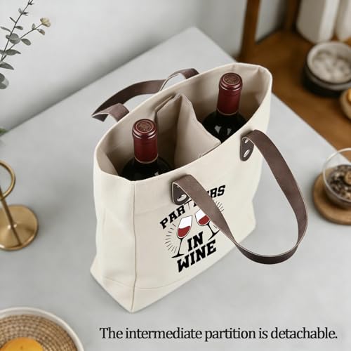 Bolso Tote con tema de vino para hombre y mujer miniatura 3