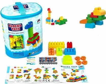 Littlewish Building Blocks Educational Toys for Kids (72 Pieces) (Multicolor)