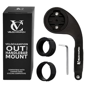 VeloChampion Supporto Manubrio per Bicicletta | Compatibile con Garmin 130, 530, 540, 820, 830, 840, 1030, 1040 Solar, Edge, Explore | Per larghezze manubrio da 26 a 35 mm