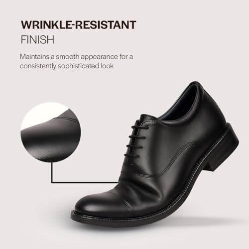 Image of FAUSTO Men's Formal Office Meetings Work Lace-Up Derby Shoes
