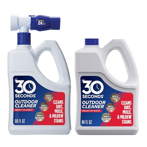 30 SECONDS Outdoor Cleaner 2 Pack with Hose End Sprayer...