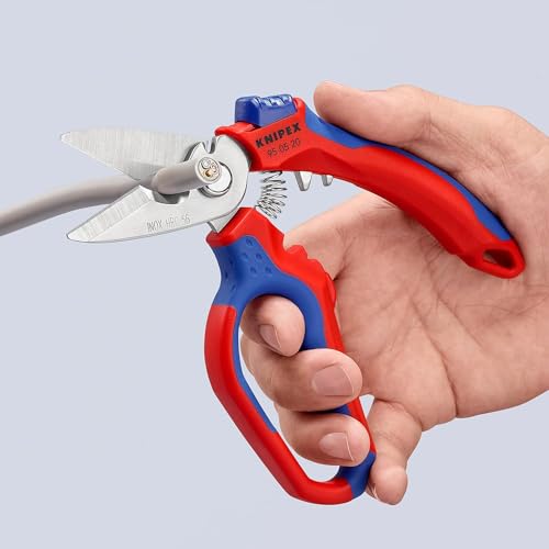 KNIPEX Gewinkelte Elektrikerschere spiegelpoliert, 95 05 20 SB – Ansicht 5