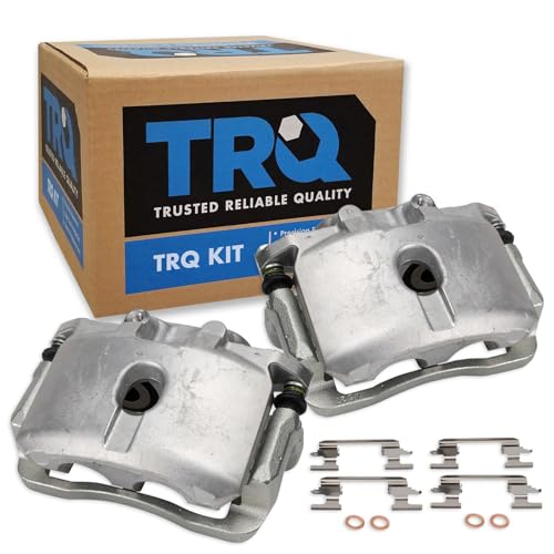 Image of TRQ Rear Brake Caliper Set Compatible with 02-06 Cadillac 02-14 Chevrolet GMC