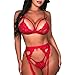 Produktbild Sayla Sexy Erotische Kleidung Damen UnterwäSche Erotik Dessous Frauen Underwear Babydoll NachtwäSche Spitzen BH HöSchen G-String Set