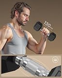 SONGMICS Zestaw hantli, 2-częściowy zestaw hantli sześciokątnych, łącznie 10 kg, do ćwiczeń, treningu fitness, podnoszenia ciężarów w domu, na siłowni, atramentowy czarny SYL050B01