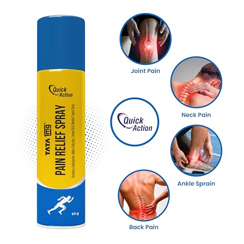 Image of TATA 1MG Pain Relief Spray for Lower Back Pain, Joint Pain, Neck Pain & Sprain | Bone, Joint & Muscle Care - 60gms