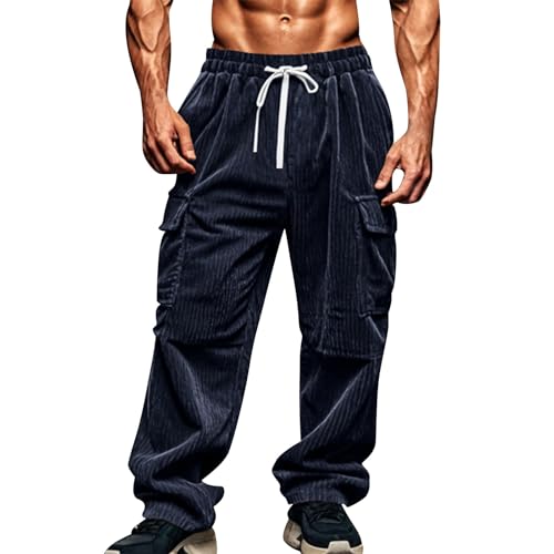 Mens Sweatpants Baggy Lounge Elastic Wiasted Relaxed Fit Workout Athletic Bottom Stretch Baggy Casual Joggers