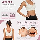 WOWENY Sleep Wireless Bras for Women Bralette Crop Top Comfort Bra Tops Full Coverage Thin Soft Bras Bustier White XL - Image 4