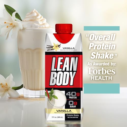 Image of Labrada Lean Body Ready-to-Drink Vanilla Protein Shake, 40g Protein, Whey Blend, 0 Sugar, Gluten Free, 22 Vitamins & Minerals, 17 Fl Oz (Pack of 12)