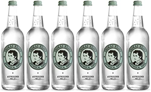 Thomas Henry Botanical Tonic Water – emocionante suave – (6 x 0,75 l de cristal MW) – Juego de 6 unidades de limón amarga para mezclar tus bebidas y cócteles con ginebra & Co.
