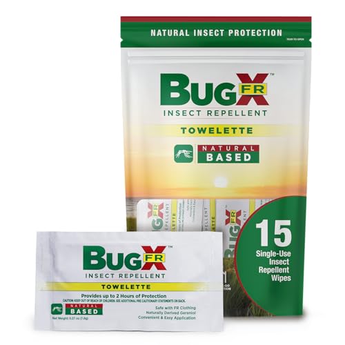CoreTex Bug X FR DEET-Free Insect Repellent Wipes with Resealable...