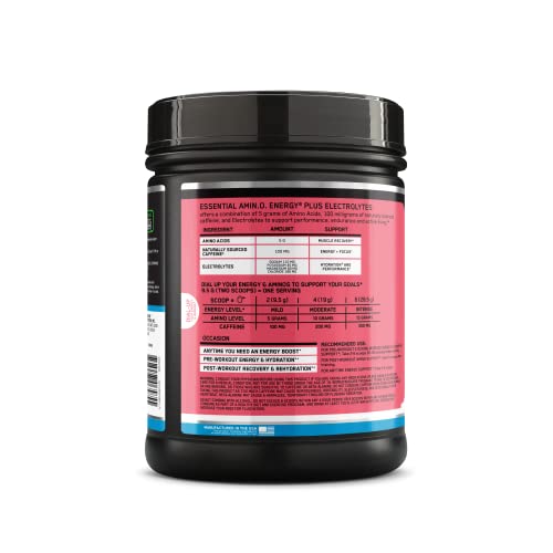 Optimum Nutrition 1143112 Essential Amincho Energy & Electrolytes - Energy, Focus & Post-Workout Muscle Recovery - Watermelon Pre-Workout Electrolyte Powder Drink thumb #2