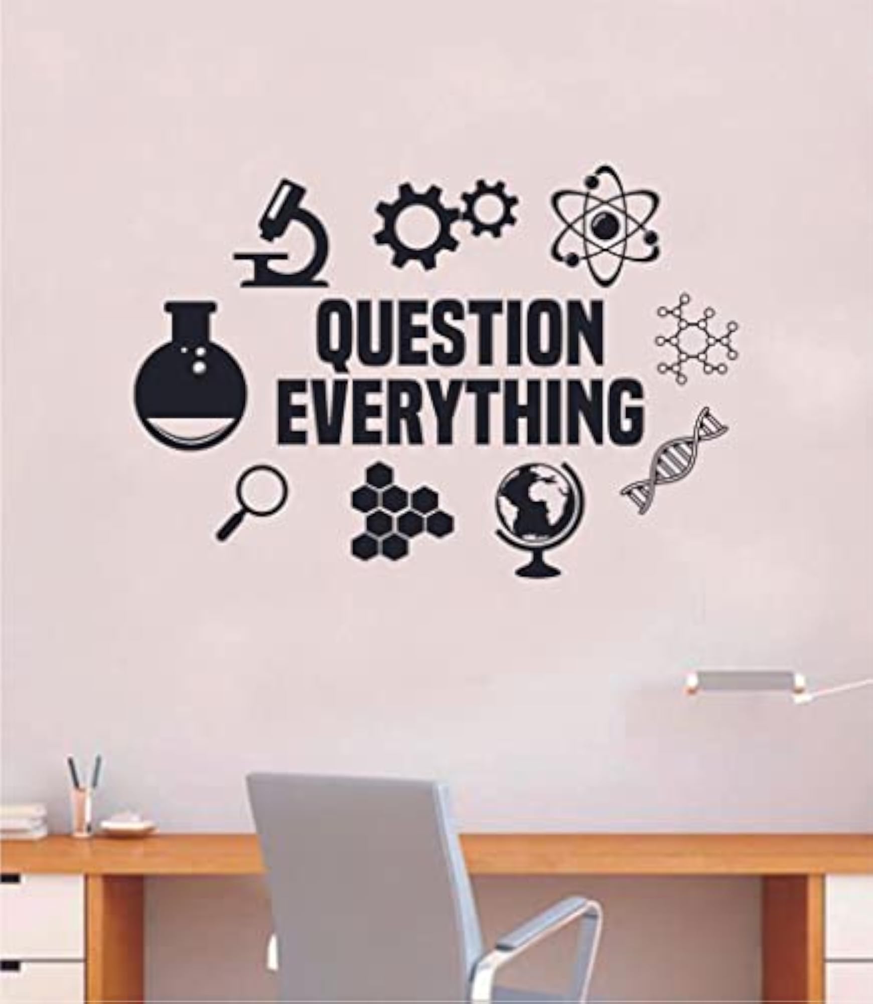 Question Everything Science Classroom Wall Stickers
