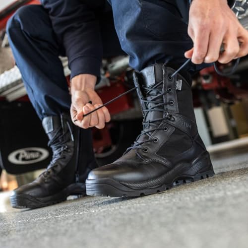 Image of 5.11 Tactical Men's Patrol Storm Waterproof Boots, ATAC 2.0 8 inch, Side-Zip, Black, Style 12392ABR