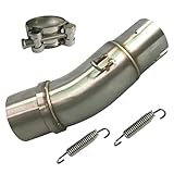 ZXFRC Motorcycle Exhaust Mid Pipe Compatible with Kawasaki EX250 EX300 Z250 Z300 2018-2023 Compatible with...